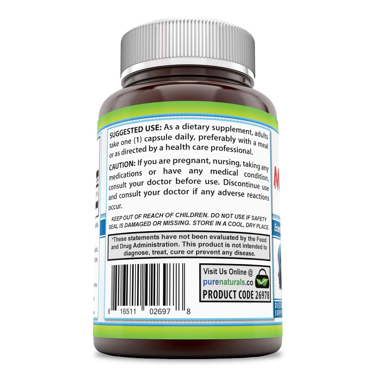 Pure Naturals Magnesium Oxide 500 mg - 180 Capsules - image 3