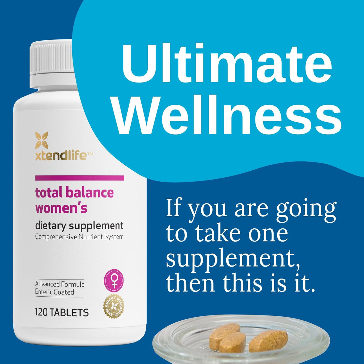 Xtendlife Total Balance Women's Standard Daily Multivitamin - 120 Tablets - image 2