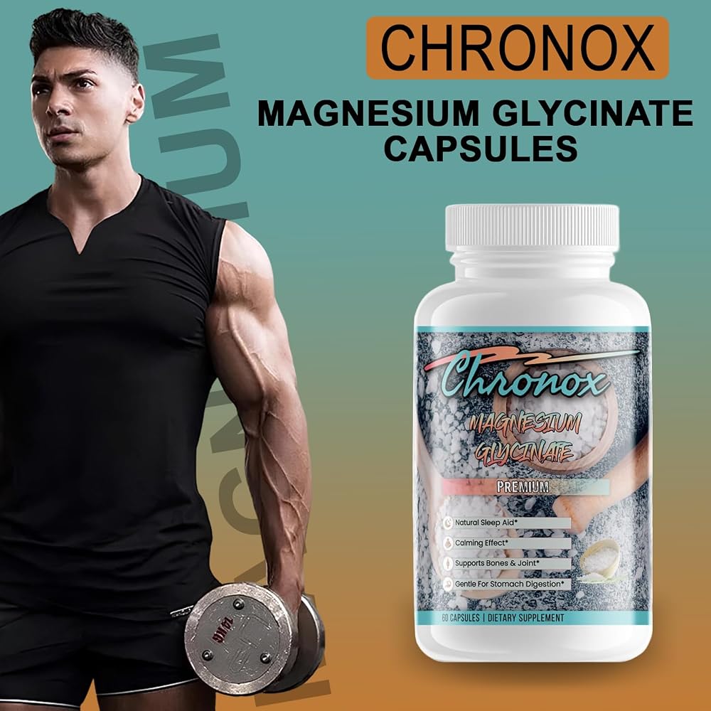 Chronox Magnesium Glycinate 400mg Sleep & Stress Relief - 60 Capsules - image 4