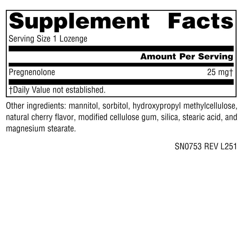 Source Naturals Pregnenolone 25mg - 120 Lozenges - image 2