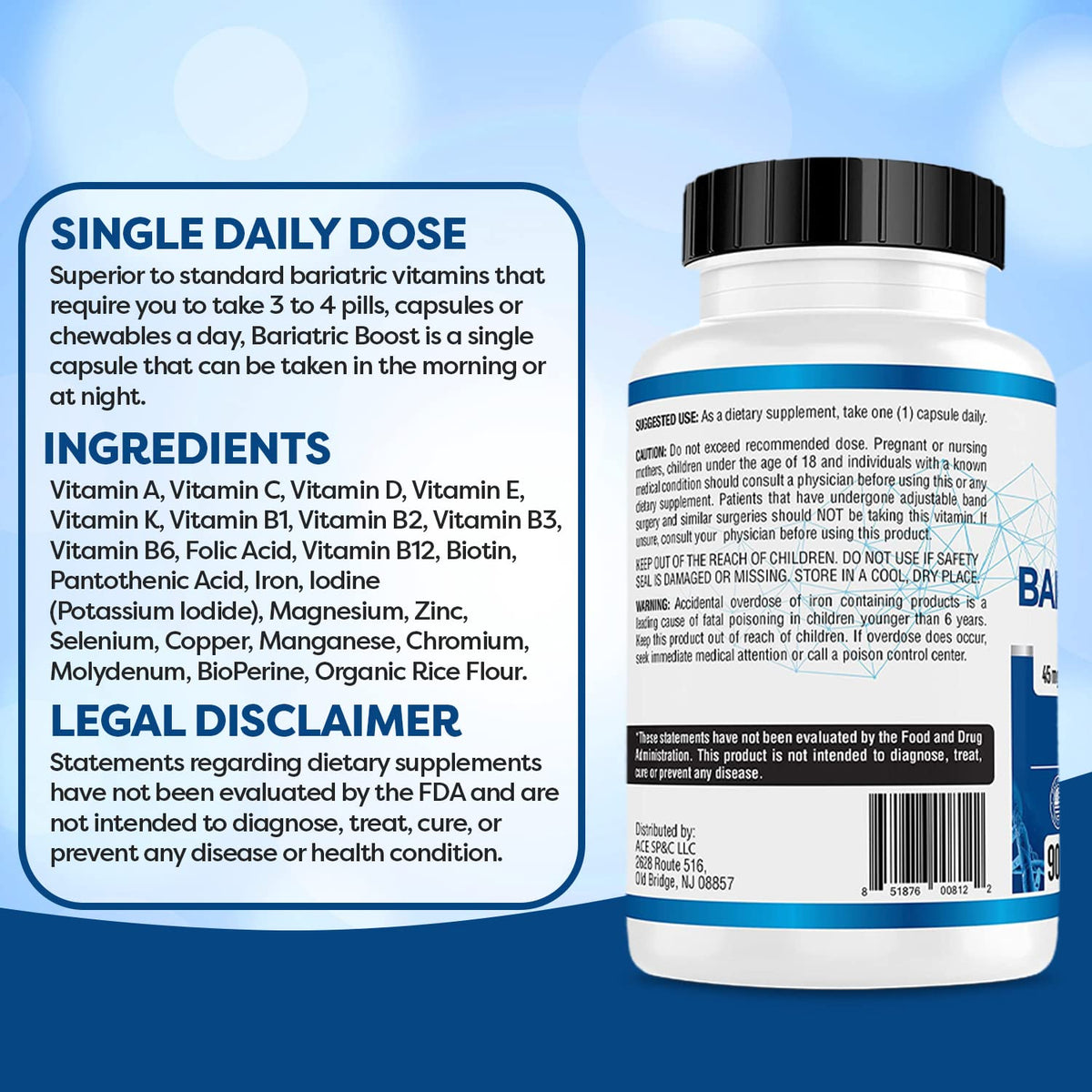 ACE NUTRITION Bariatric Boost One-A-Day Multivitamin - 90 Capsules - image 7