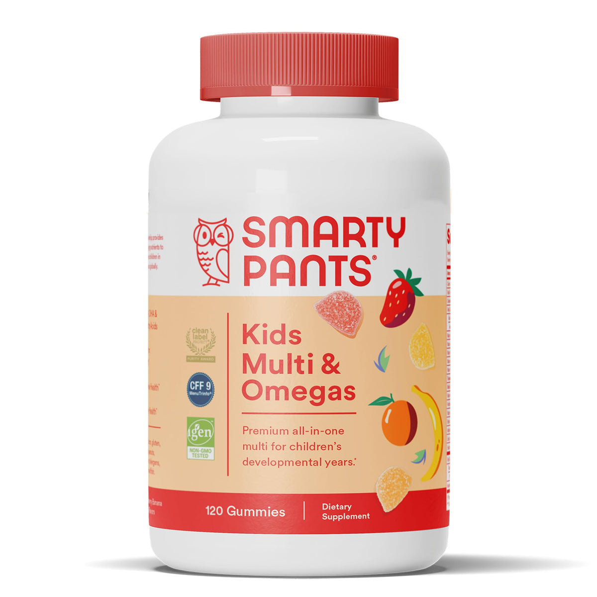 SmartyPants Kids Multivitamin Gummies with Omega 3 - 120 Count