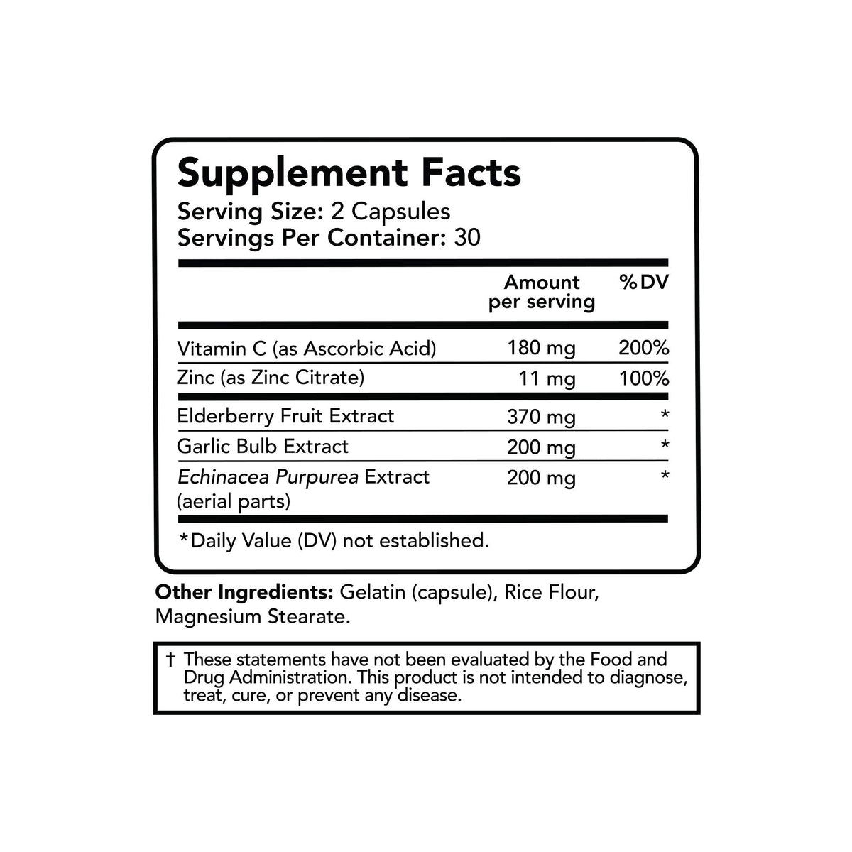Vitamin Bounty Elderberry Immune Support with Zinc & Vitamin C - 120 Capsules - image 5