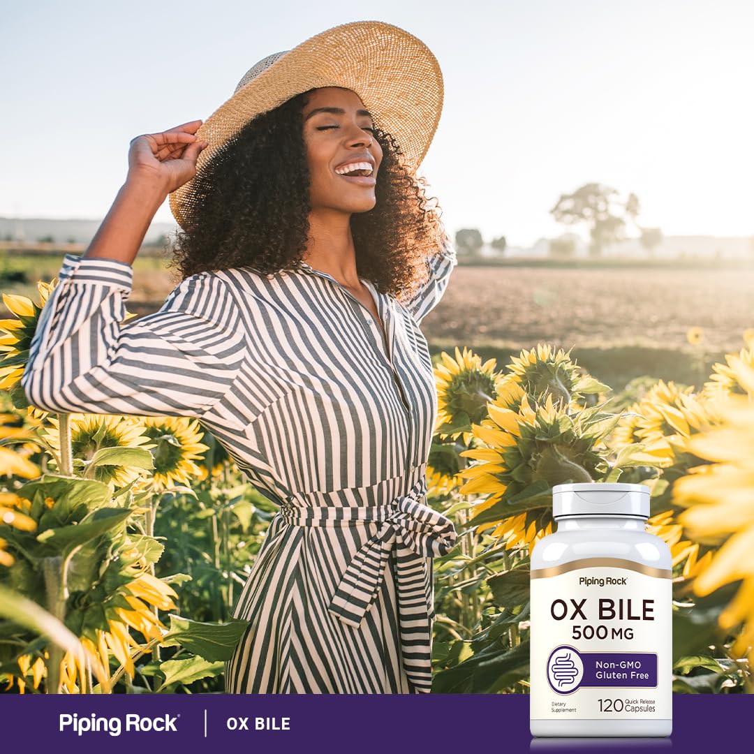 Piping Rock Ox Bile Supplement 500mg - 120 Capsules - image 6