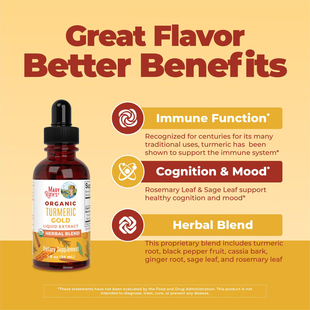 MARYRUTH'S Organic Turmeric Gold Herbal Liquid Drops - 1 oz - image 4