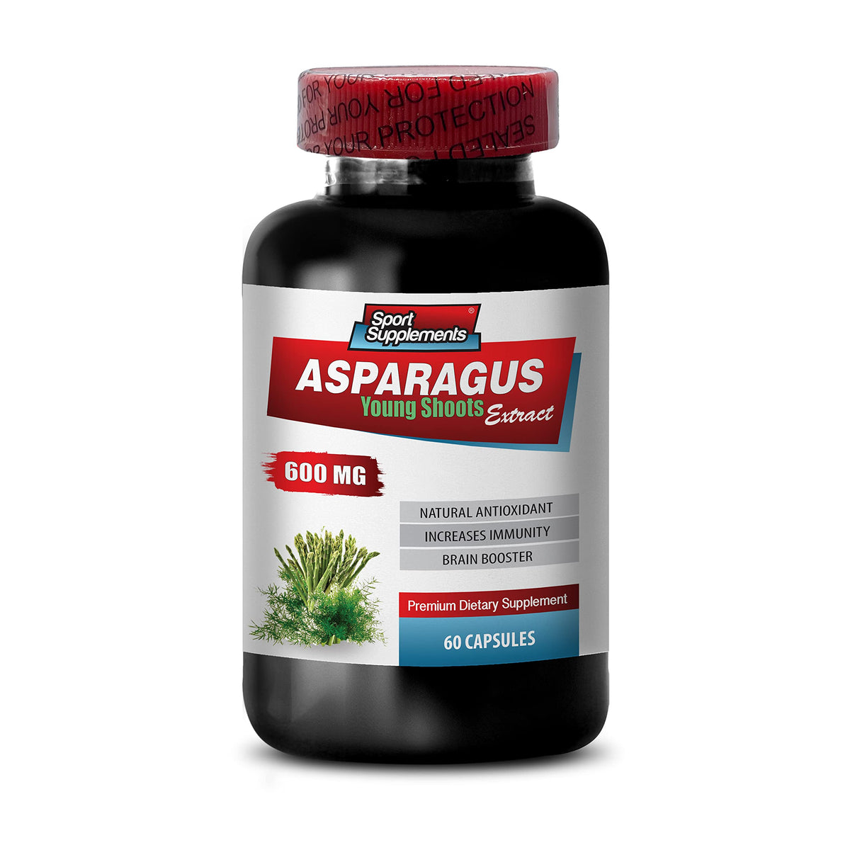 Sport Supplements Asparagus 600 MG Young Shoots Extract - 120 Capsules - image 2