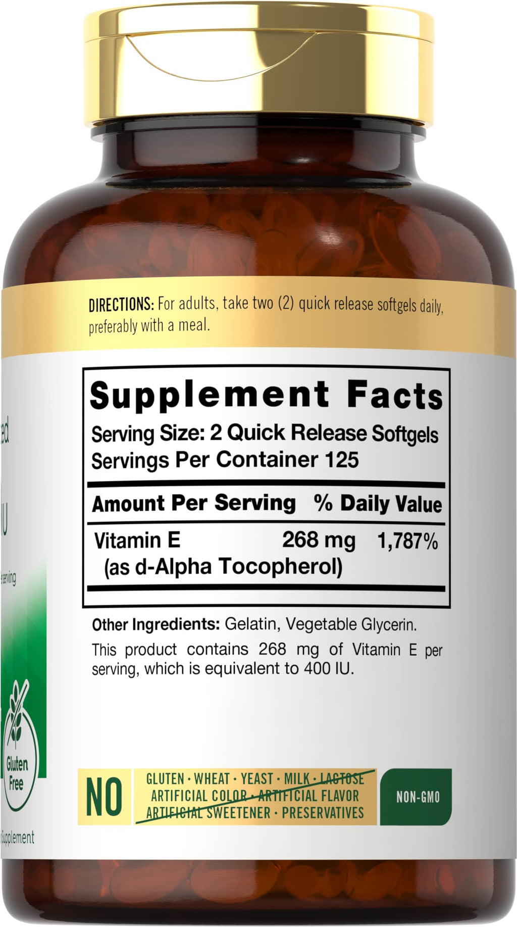 Carlyle Vitamin E 400 IU - 250 Softgels - image 2