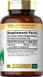 Carlyle Vitamin E 400 IU - 250 Softgels - image 2