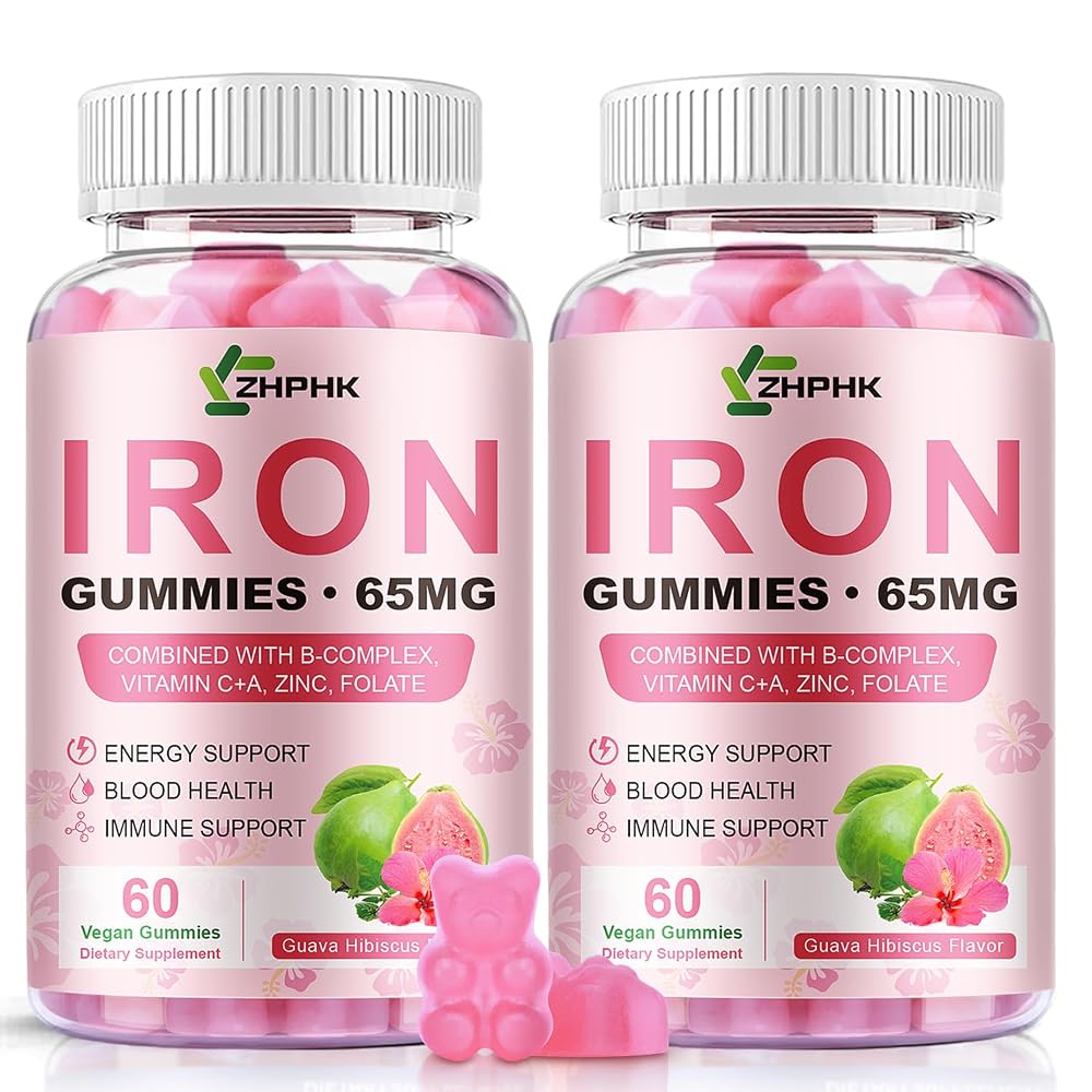 ZHPHK Iron Supplement Gummies with Vitamin A