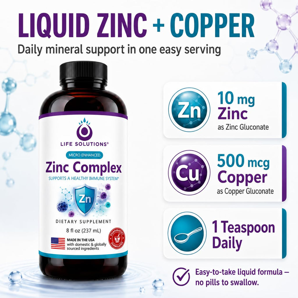 Life Solutions Liquid Zinc Supplement - 8 fl oz - image 2
