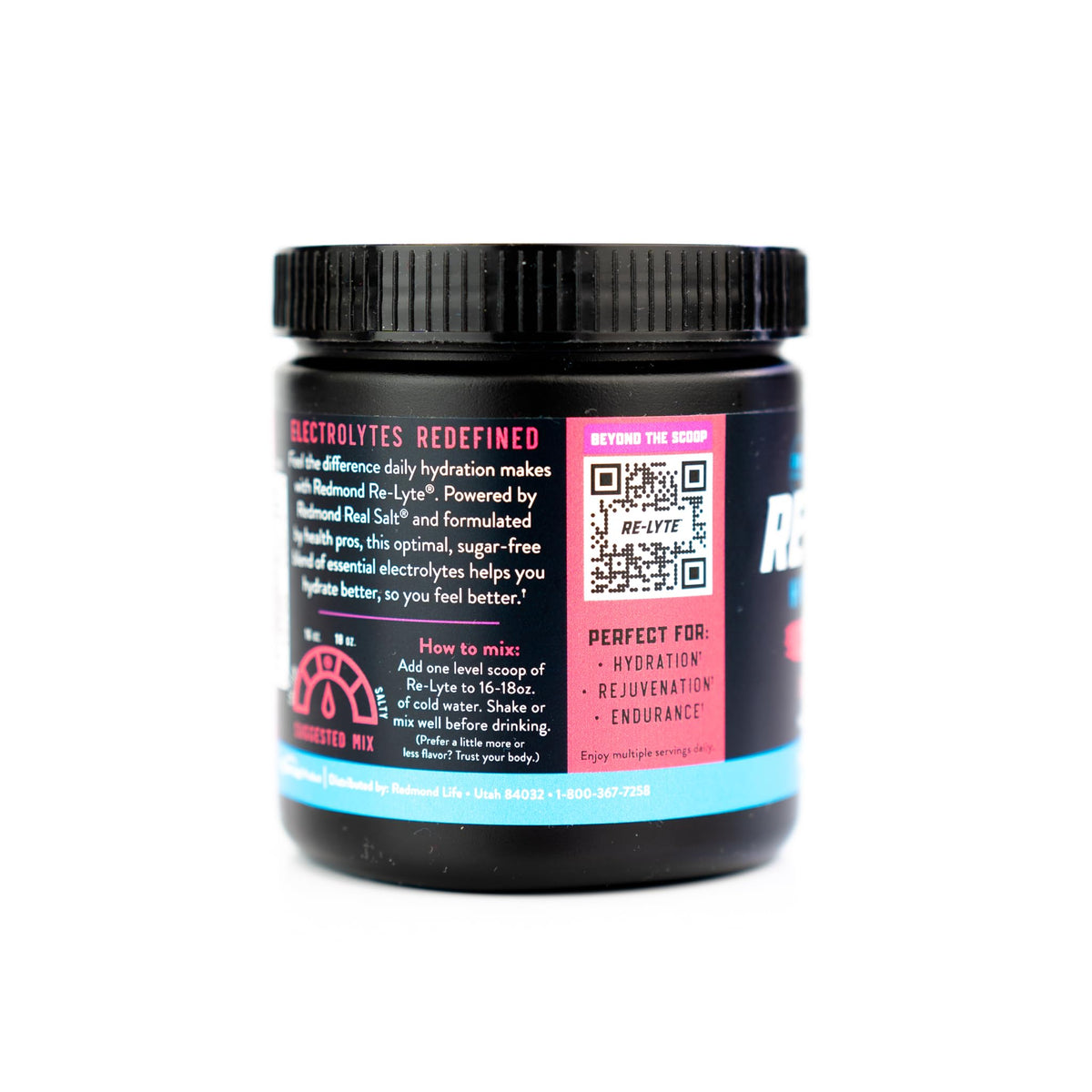 REDMOND Re-Lyte Electrolyte Drink Mix, 30 serving SMALL 6.88oz jar