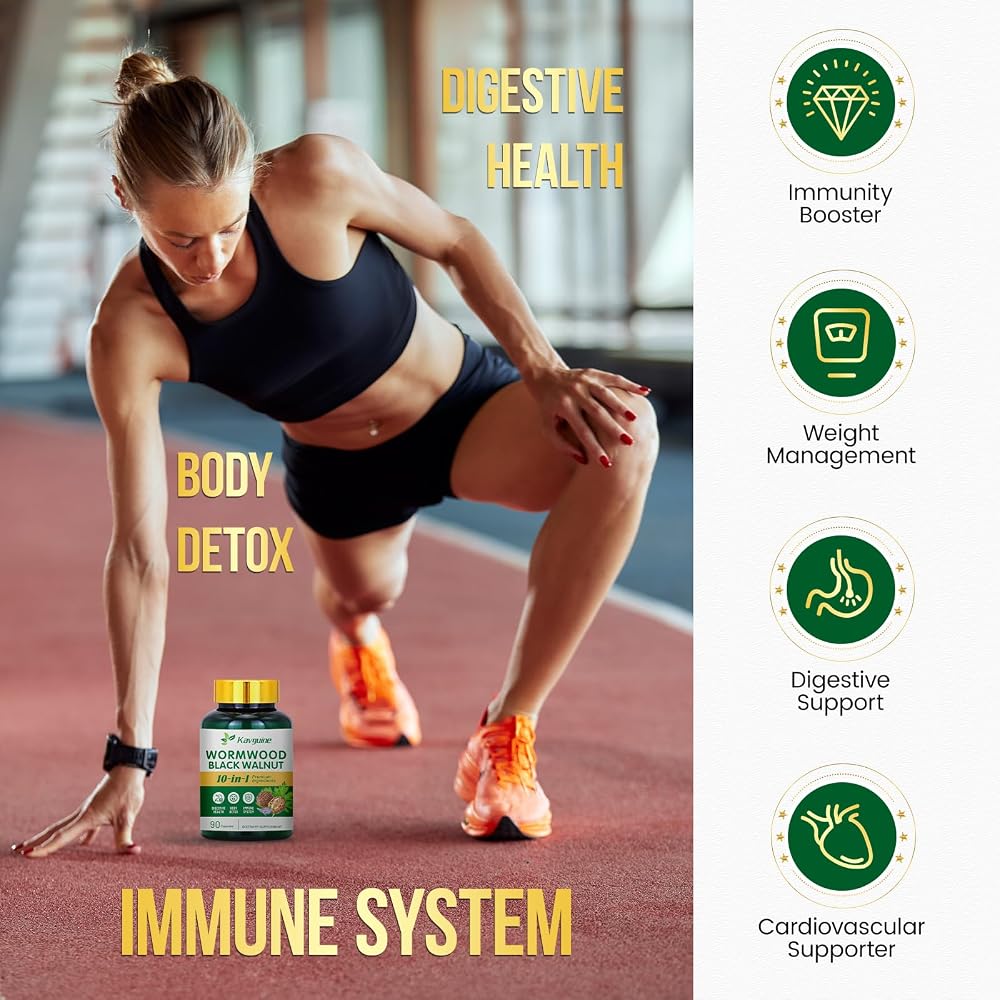 Kavguine 10 in 1 Wormwood Capsules Digestive Support - 90 Capsules - image 5