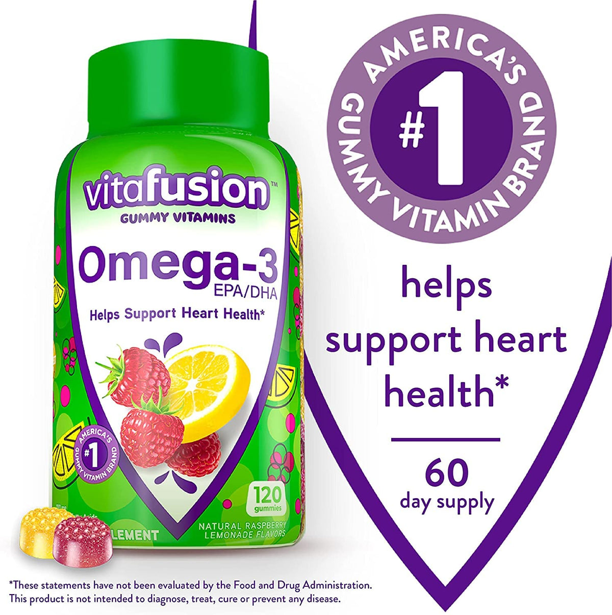 Vitafusion Omega-3 Gummies Heart Support - 600 Count - image 9