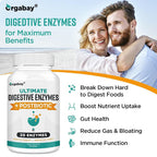 Orgabey Digestive Enzymes 1000mg with Postbiotics - 60 Capsules - image 3