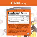 NOW Foods GABA 500 mg - 400 Capsules - image 2