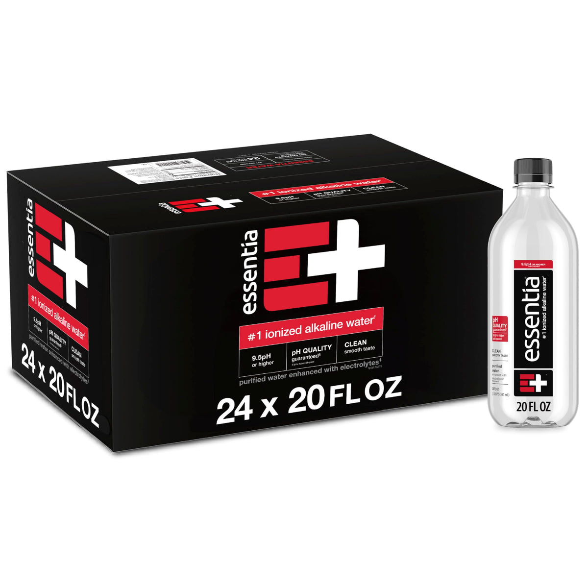 Essentia Ionized Alkaline Water 9.5+ pH - 24 x 20oz Bottles