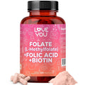 Love You Folate L-Methylfolate + Biotin 10,000 mcg - 120 Vegan Capsules