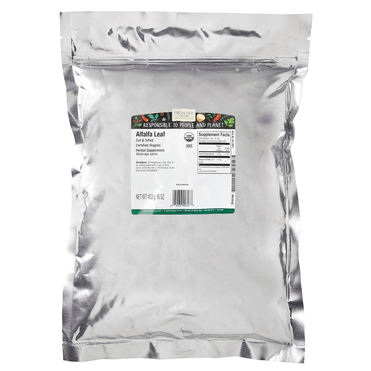 Frontier Co-op Organic Alfalfa Leaf Herbal Tea - 16 Ounce - image 2