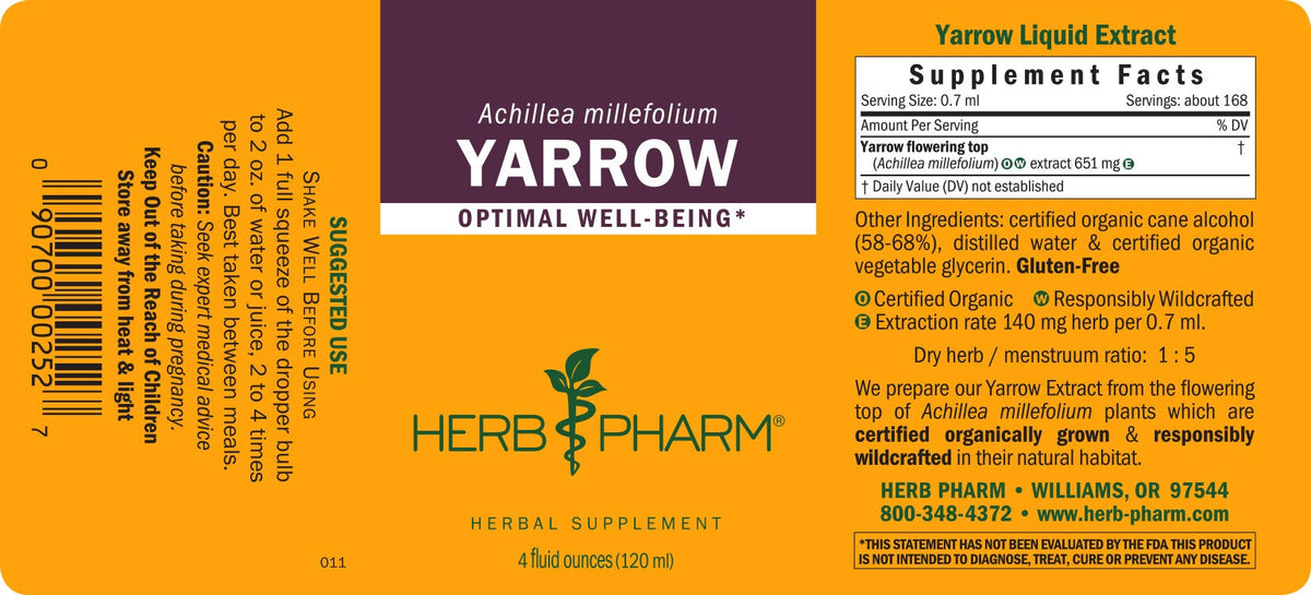 Herb Pharm Yarrow Flowering Tops Liquid Extract - 4 Fl Oz - image 5