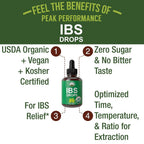 Peak Performance USDA Organic IBS Relief 5-in-1 Liquid Drops - 2 Fl Oz - image 2