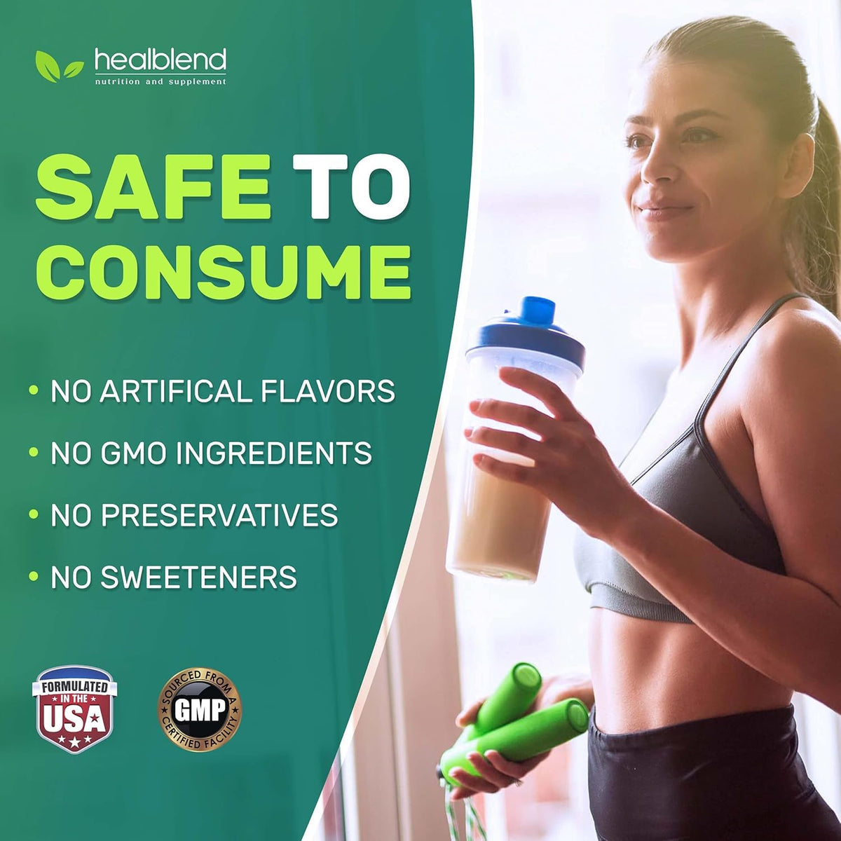 healblend Plant-Based Protein Powder Vegan - 1 Pound - image 2