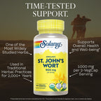 SOLARAY Organic St John's Wort 900mg - 100 Vegetarian Capsules - image 3
