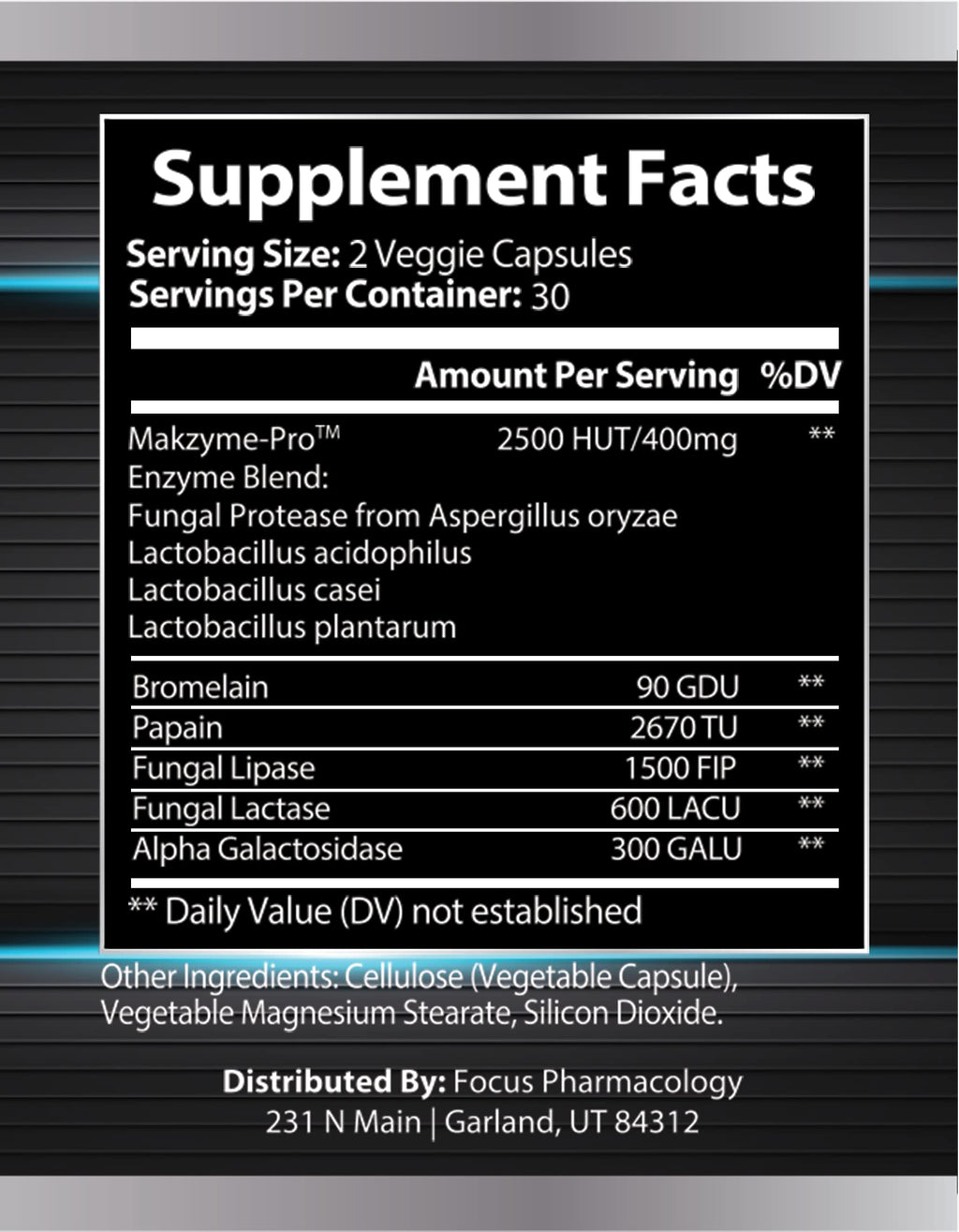Focus Pharmacology Digestive Enzymes and Probiotics Blend