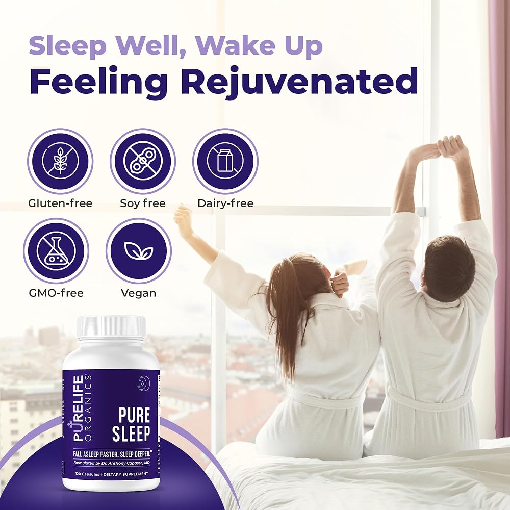 PureLife Organics Pure Sleep Supplement for Sleep Support - 120 Capsules - image 4