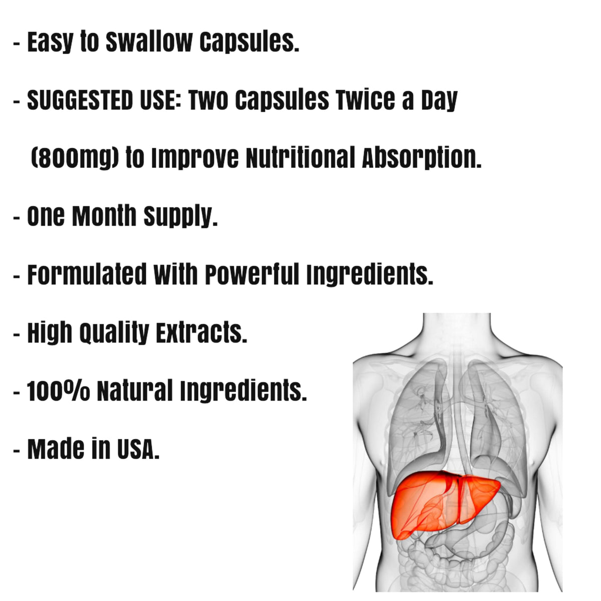 LiverDetox+ Liver Support Supplement with Milk Thistle - 120 Vegetarian Capsules - image 5