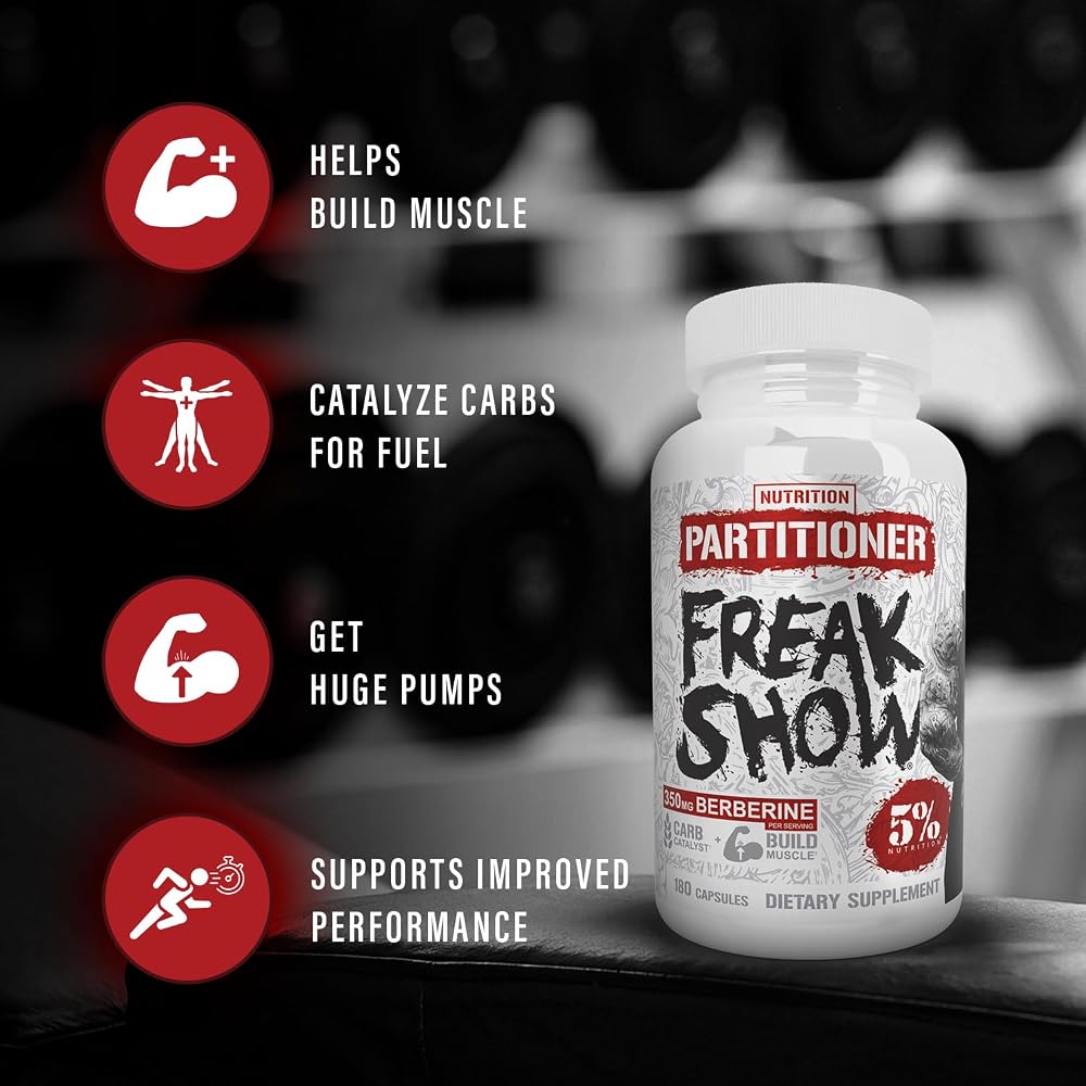 5% Nutrition Freak Show Glucose Disposal Agent - 180 Capsules - image 4