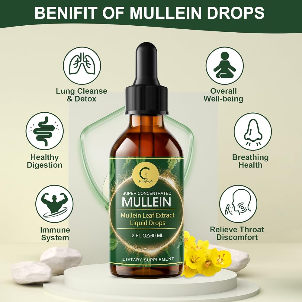 GPGP GreenPeople Mullein Leaf Extract Drops for Lungs