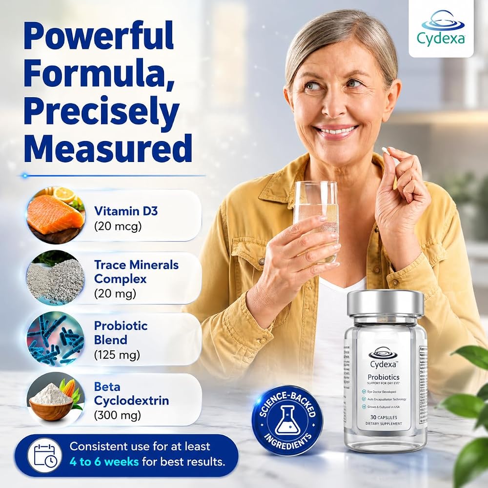 Cydexa Probiotic Eye Health Supplement with Vitamin D3 - 30 Capsules - image 2
