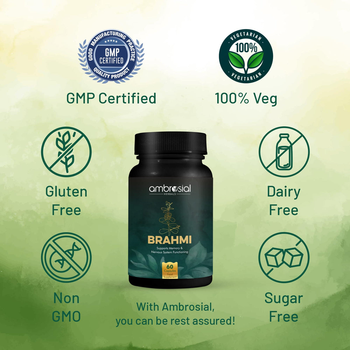 AMBROSIAL Brahmi Capsules 500 mg - 60 Capsules - image 7