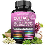 Darkingwings Multi Collagen Peptides with Biotin & Keratin - 90 Capsules