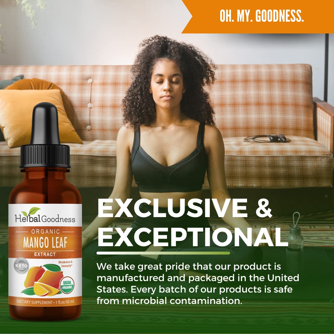Herbal Goodness Organic Mango Leaf Extract Liquid - 1 fl oz - image 8