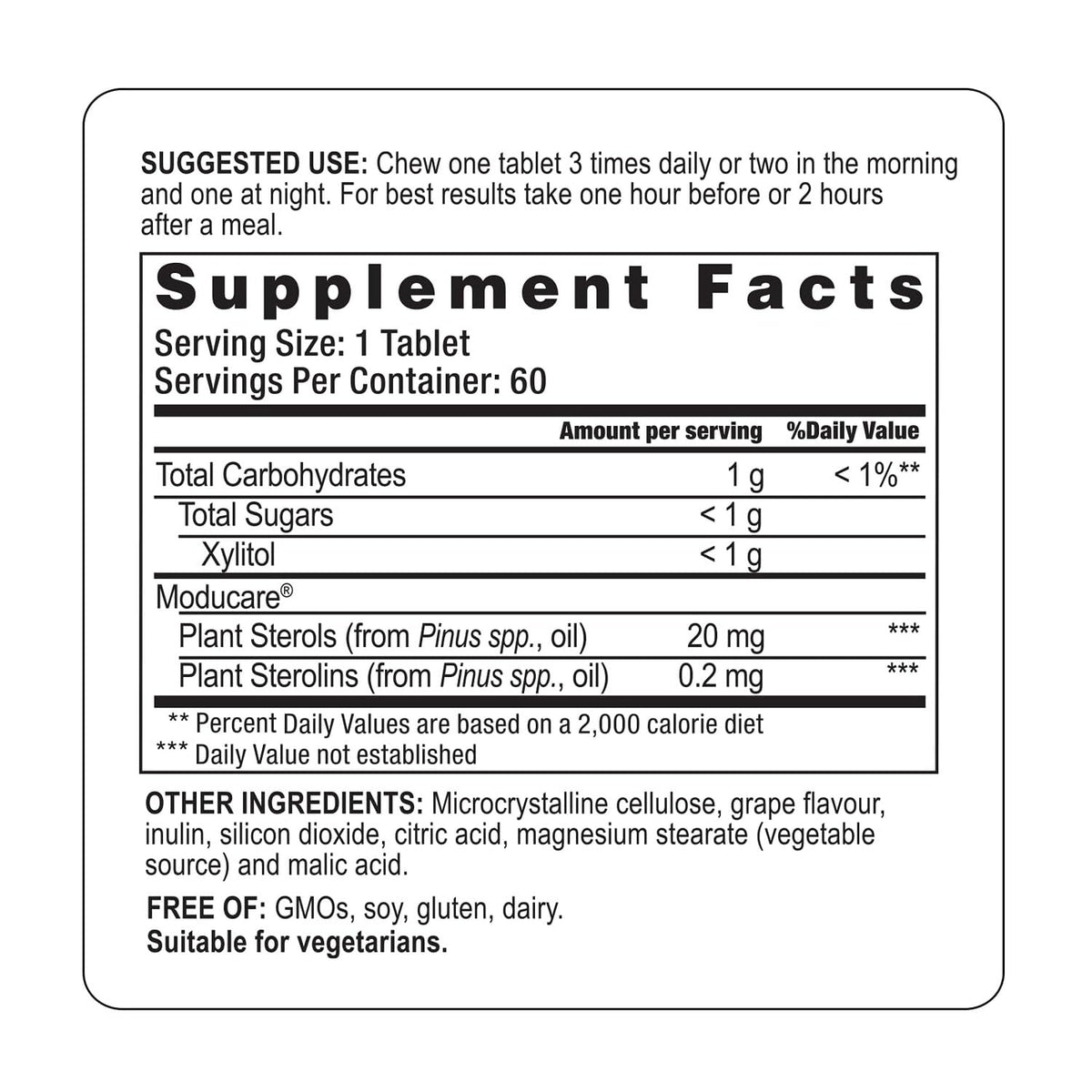 Moducare Daily Immune Support, Plant Sterol Dietary Supplement