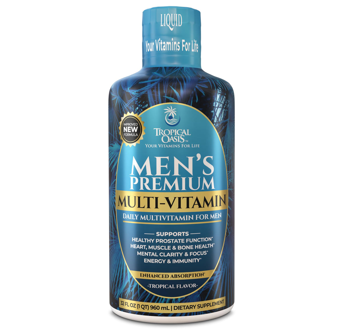 Tropical Oasis Liquid Multivitamin for Men - 32 Fl Oz