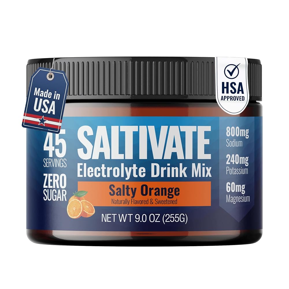 Saltivate Electrolytes Powder, Sugar Free, 800mg Sodium