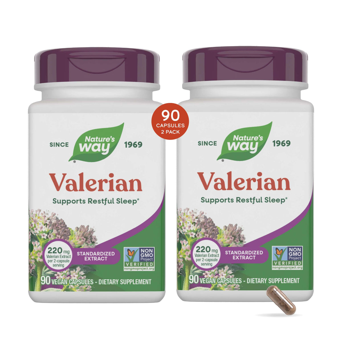 Nature's Way Valerian Root Extract for Sleep Support - 90 Capsules