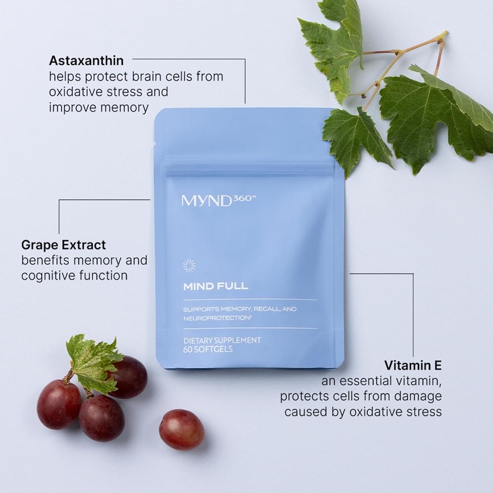 Nu Skin MYND360 Mind Full Brain Support - 60 Softgels - image 2