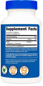 Nutricost Magtein Magnesium L-Threonate 2000mg - 90 Capsules - image 5