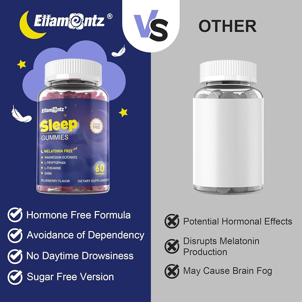 ELLAMENTZ Sleep Gummies No Melatonin with Magnesium - 120 Count - image 5