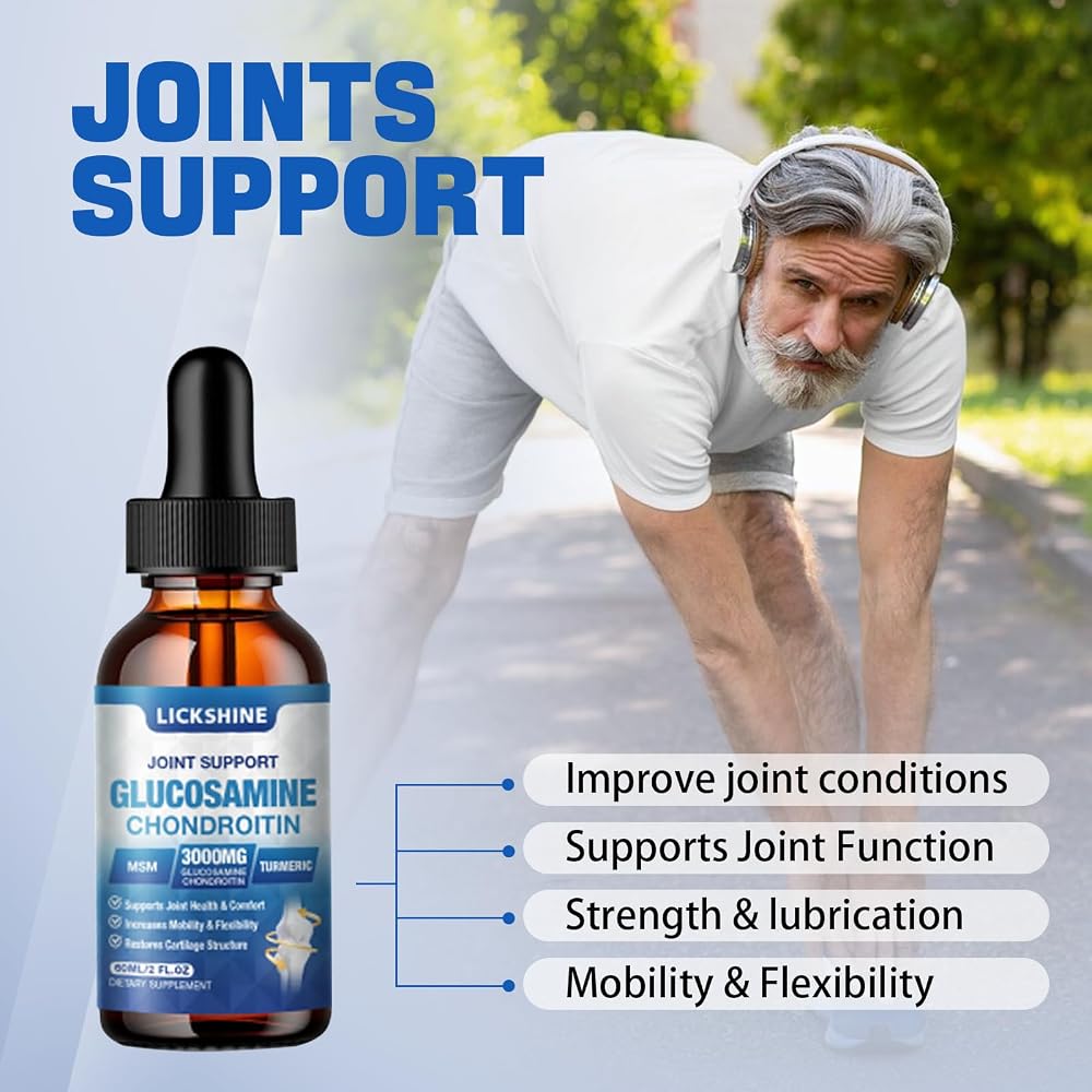 lickshine Glucosamine Chondroitin MSM Liquid Drops Joint Support - 2 Fl Oz - image 4