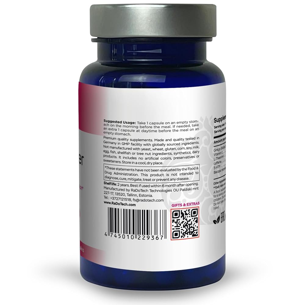 RaDoTech NeuroBooster Brain Supplement, Capsules GMP