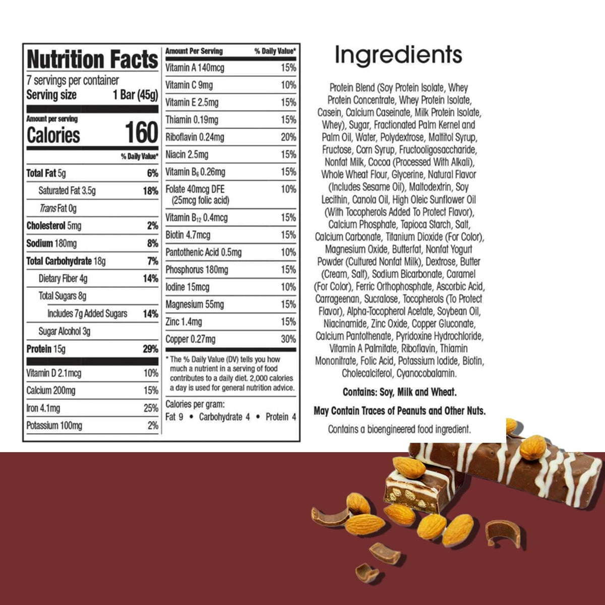 BestMed - High Protein Nutrition Bar - Low-Carb