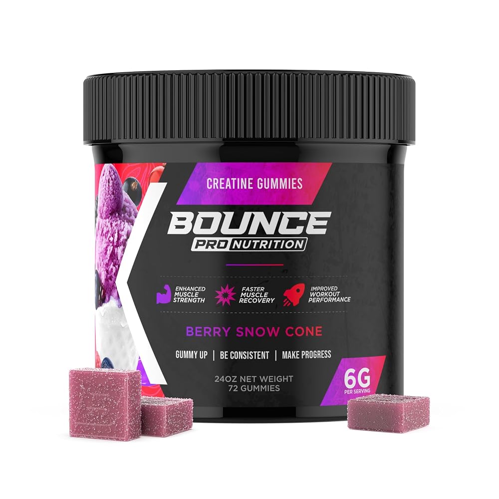 Bounce Pro Creatine Monohydrate Gummies for Men & Women