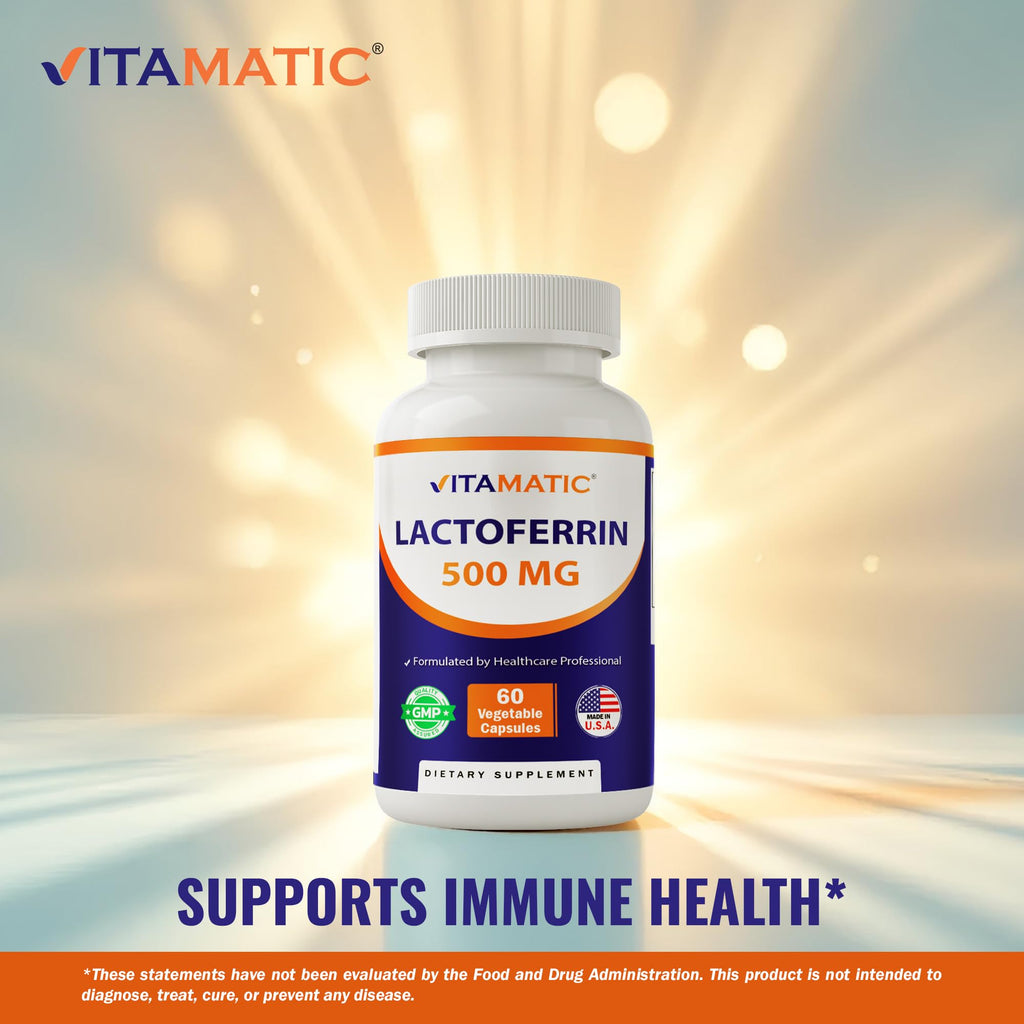 Vitamatic Lactoferrin 500 mg - 60 Vegetarian Capsules - image 4