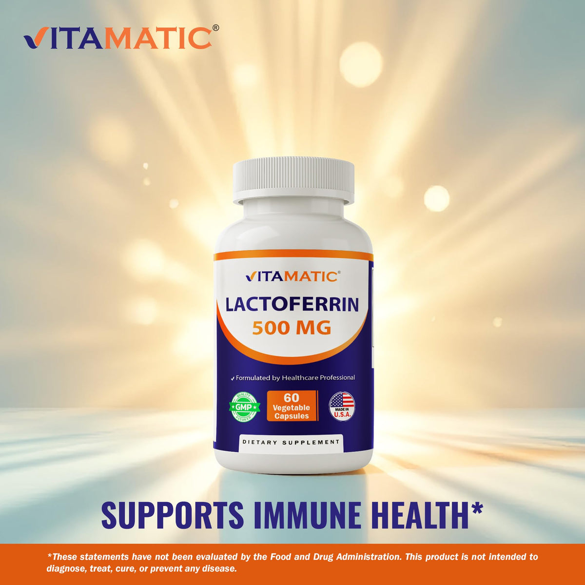 Vitamatic Lactoferrin 500 mg - 60 Vegetarian Capsules - image 4