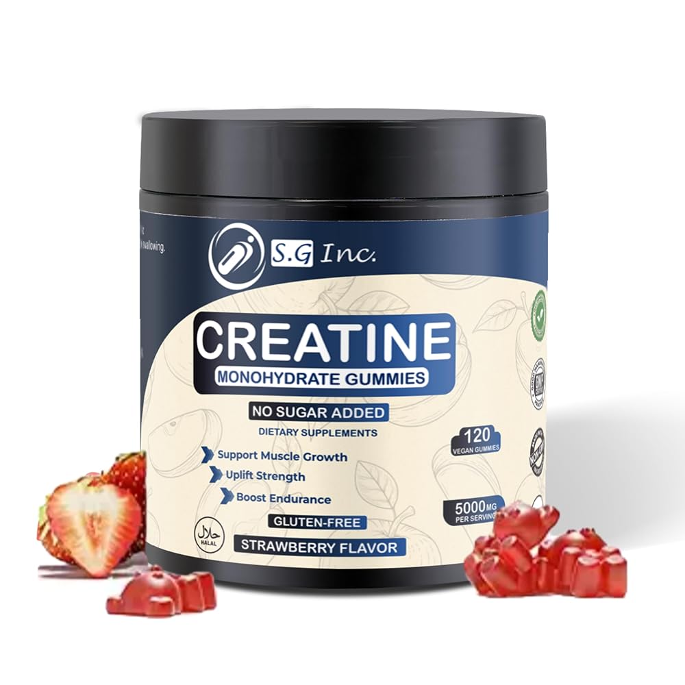 S.G Creatine Monohydrate Gummies for Muscle Support - 120 Gummies