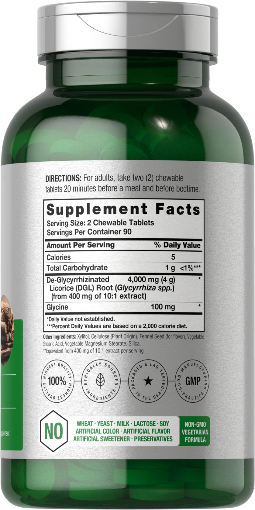Horbäach DGL Licorice Supplement - 180 Chewable Tablets - image 2